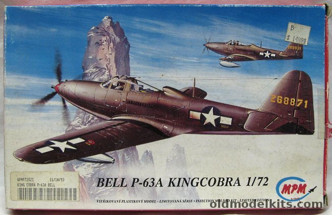 MPM 1/72 Bell P-63A Kingcobra - USA or USSR, 72021 plastic model kit